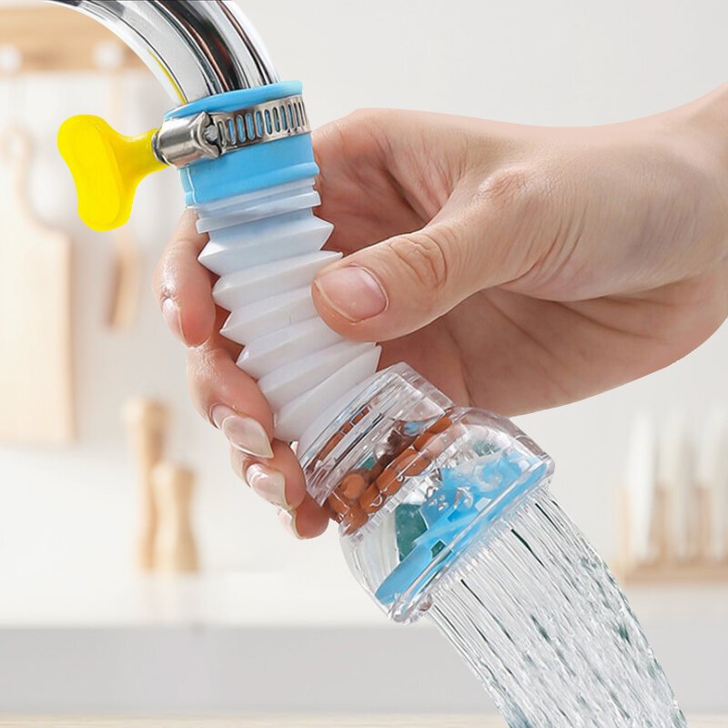 kitchen accessories Faucet Filter Splash Proof 360 Degrees Rotatable Retractable Faucet Extender Universal Kitchen Filter Water Purifier